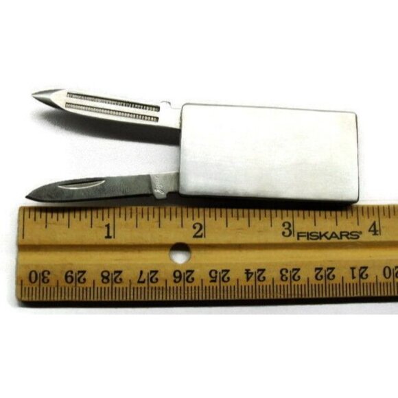 Money Clip Jaguar Stainless Steel Knife Nail File Credit Card Cash - Picture 10 of 10